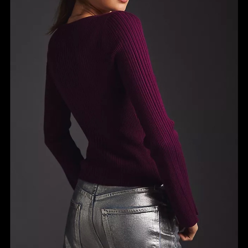 Maeve Zip Front Ribbed Cardigan - Picture 3 of 10